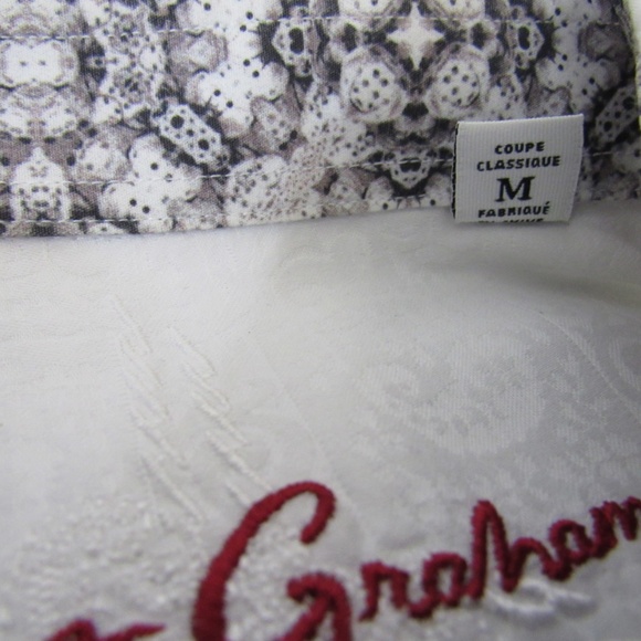 Robert Graham White Solid Paisley Pattern Contrast Collar - Picture 8 of 13